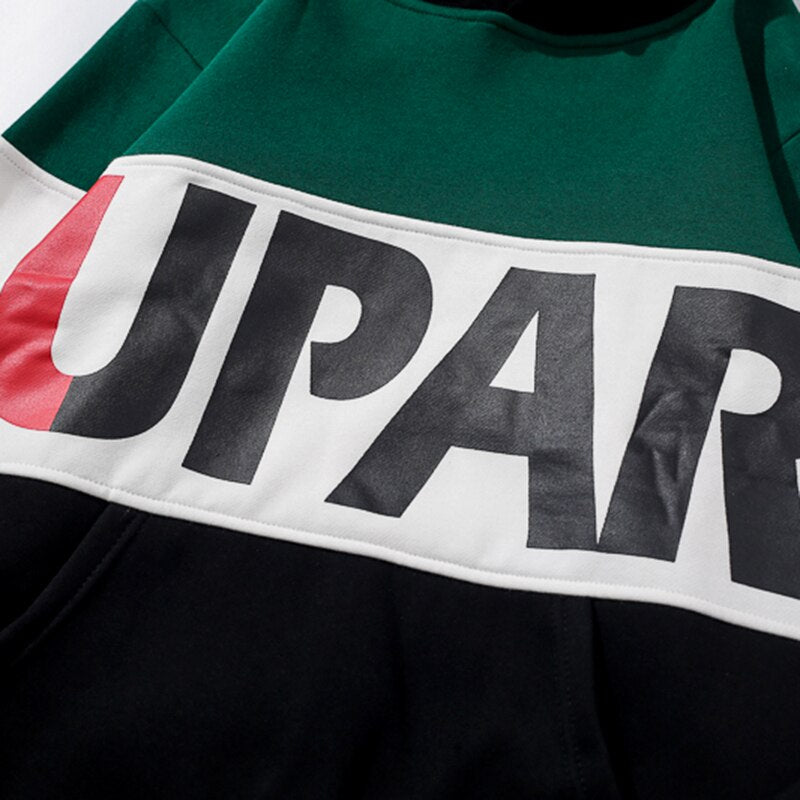 Aelfric Eden Fashion Hoodies Sweatshirts Men 2018 Color Patchwork Pullover Casual Streetwear Letter Printed Hip Hop Hoodies UP16 - URB1™ Vêtements Streetwear mode boutique streetwear shop