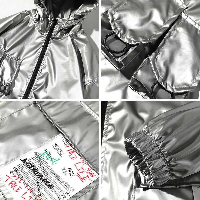 "KHROM" Veste Doudoune Argenté Streetwear - URB1™ - URB1™ Vêtements Streetwear mode boutique streetwear shop