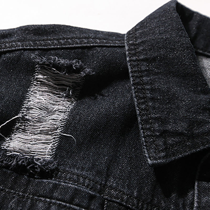 "PRTND' Veste en jean denim noir - URB1™ - URB1™ Vêtements Streetwear mode boutique streetwear shop