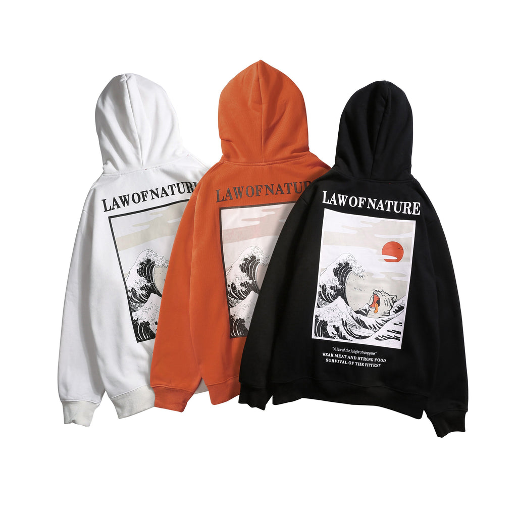 Japanese Fleece Hoodies Men Women 2019 Winter Embroidery Funny Cat Wave Print Hip Hop Casual Sweatshirts Streetwear Hoodie W379 URB1™ Vêtements Streetwear URB1™ Vêtements Streetwear jap