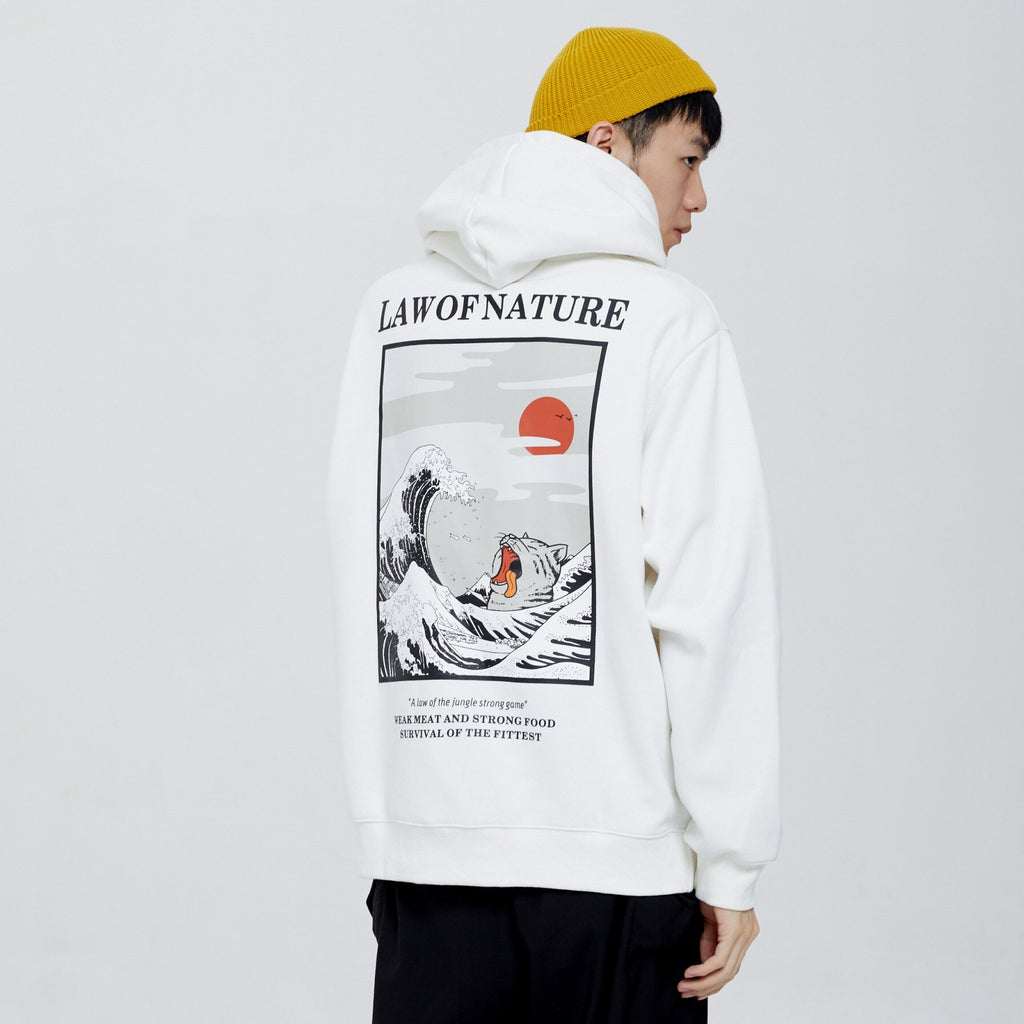 Japanese Fleece Hoodies Men Women 2019 Winter Embroidery Funny Cat Wave Print Hip Hop Casual Sweatshirts Streetwear Hoodie W379 URB1™ Vêtements Streetwear URB1™ Vêtements Streetwear jap