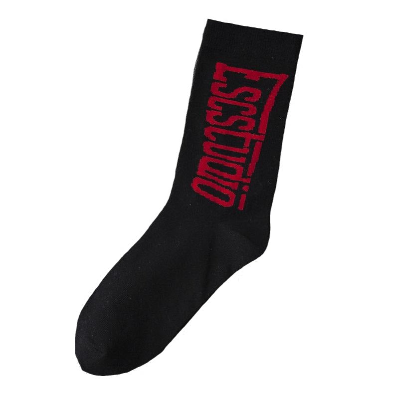 Harajuku Men's Humor Words Printing Socks Ulzzang Hip Hop Street Skateboard Unisex Crew Lovers' Happy Sokkem Dropship 2Pcs=1Pair URB1™ Vêtements Streetwear URB1™ Vêtements Streetwear ha