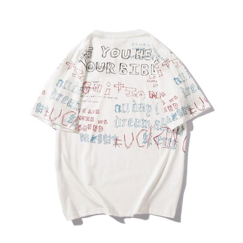 "THOUGHTS" T-shirt Blanc oversize streetwear - URB1™ - URB1™ Vêtements Streetwear mode boutique streetwear shop