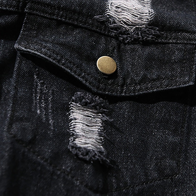 "PRTND' Veste en jean denim noir - URB1™ - URB1™ Vêtements Streetwear mode boutique streetwear shop