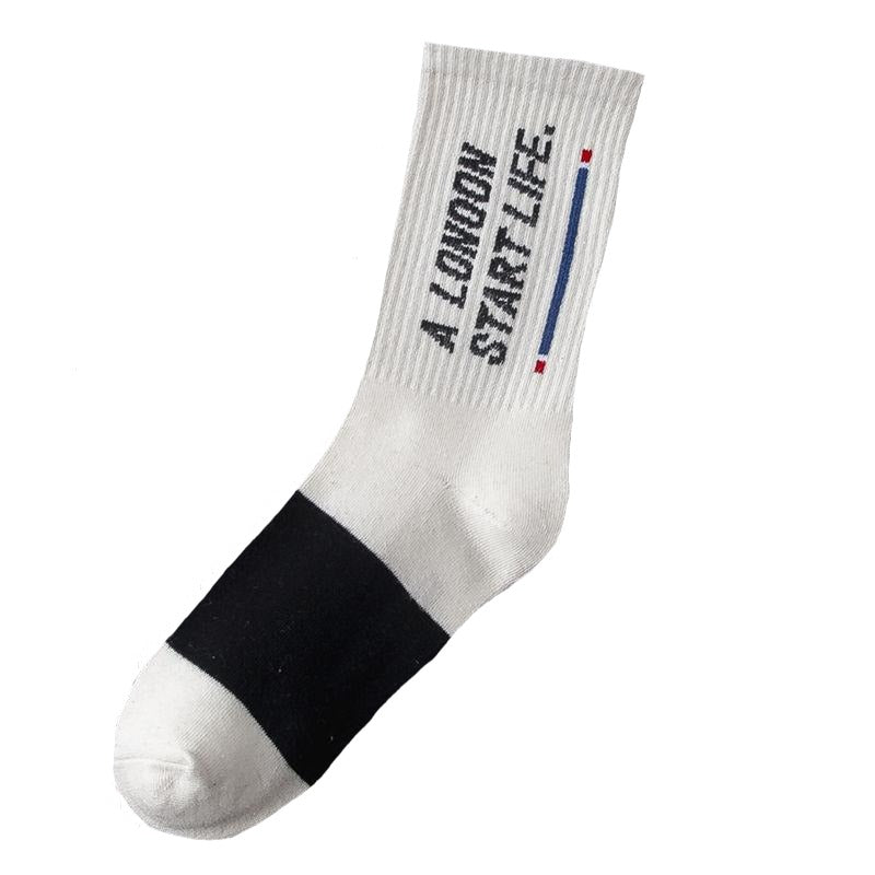 Harajuku Men's Humor Words Printing Socks Ulzzang Hip Hop Street Skateboard Unisex Crew Lovers' Happy Sokkem Dropship 2Pcs=1Pair URB1™ Vêtements Streetwear URB1™ Vêtements Streetwear ha