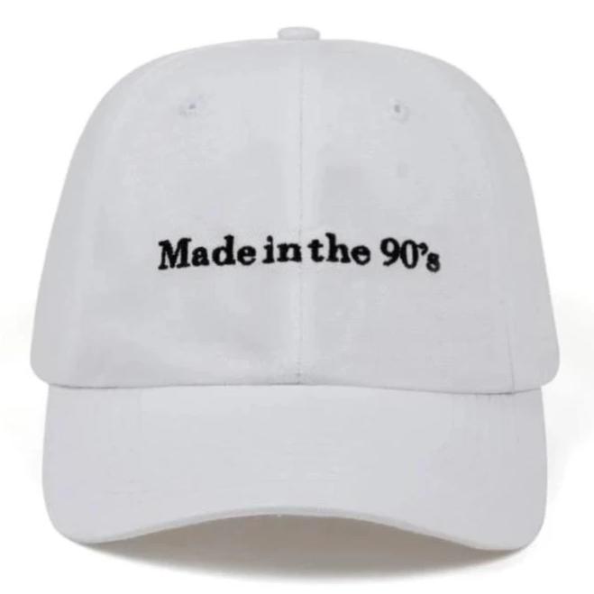 "MADE IN THE 90S" Casquette baseball Streetwear Blanc - URB1™ - URB1™ Vêtements Streetwear mode boutique streetwear shop