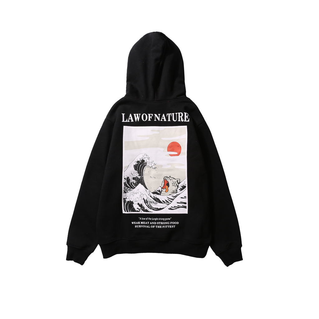 Japanese Fleece Hoodies Men Women 2019 Winter Embroidery Funny Cat Wave Print Hip Hop Casual Sweatshirts Streetwear Hoodie W379 URB1™ Vêtements Streetwear URB1™ Vêtements Streetwear jap