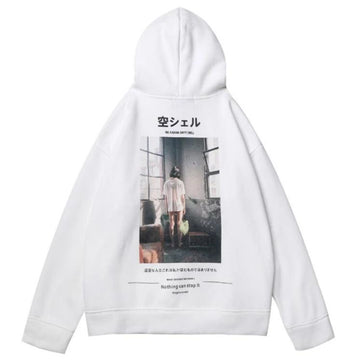 "ALIVE FROM NOW" Sweatshirt Hoodie à capuche Blanc - URB1™ - URB1™ Vêtements Streetwear mode boutique streetwear shop
