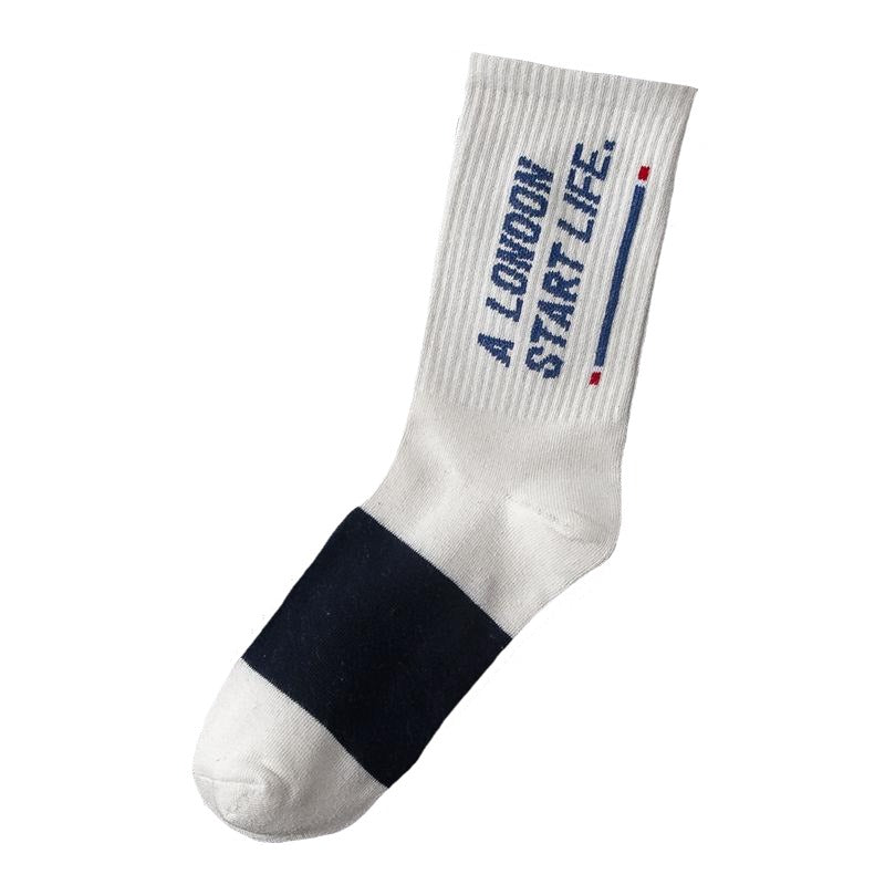 Harajuku Men's Humor Words Printing Socks Ulzzang Hip Hop Street Skateboard Unisex Crew Lovers' Happy Sokkem Dropship 2Pcs=1Pair URB1™ Vêtements Streetwear URB1™ Vêtements Streetwear ha