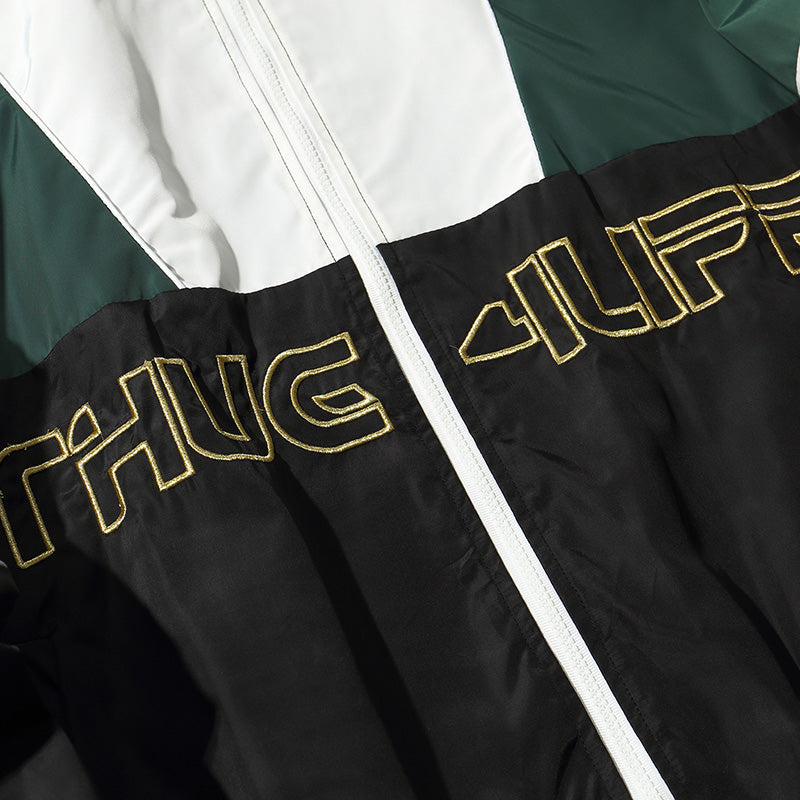 Men Hip Hop Jacket Coat Color Block Patchwork Track Jacket Windbreaker Oversized Retro Vintage Streetwear Harajuku 2018 Autumn - URB1™ Vêtements Streetwear mode boutique streetwear shop