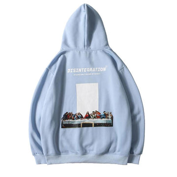"DISINTEGRATION" Sweatshirt Hoodie à capuche Bleu - URB1™ - URB1™ Vêtements Streetwear mode boutique streetwear shop