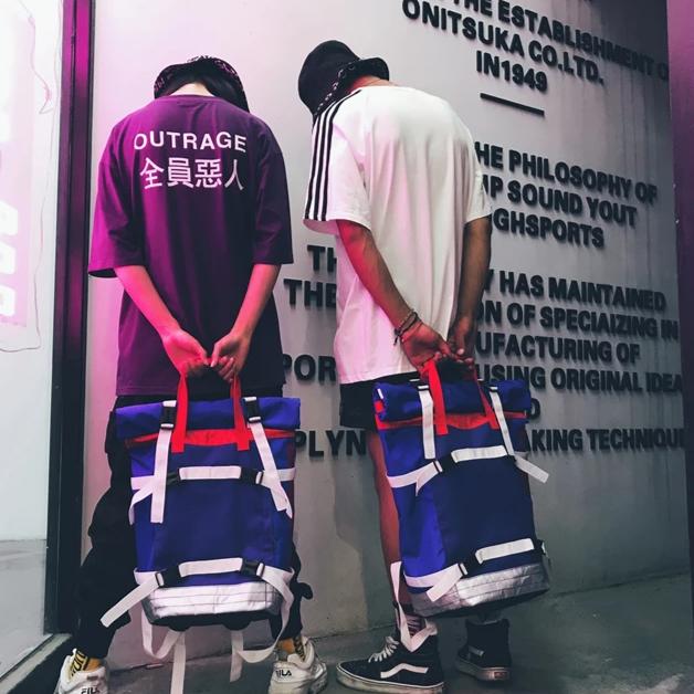 "DUANGBAGS" Sac à Dos à Sangles Streetwear Bleu - URB1™ - URB1™ Vêtements Streetwear mode boutique streetwear shop