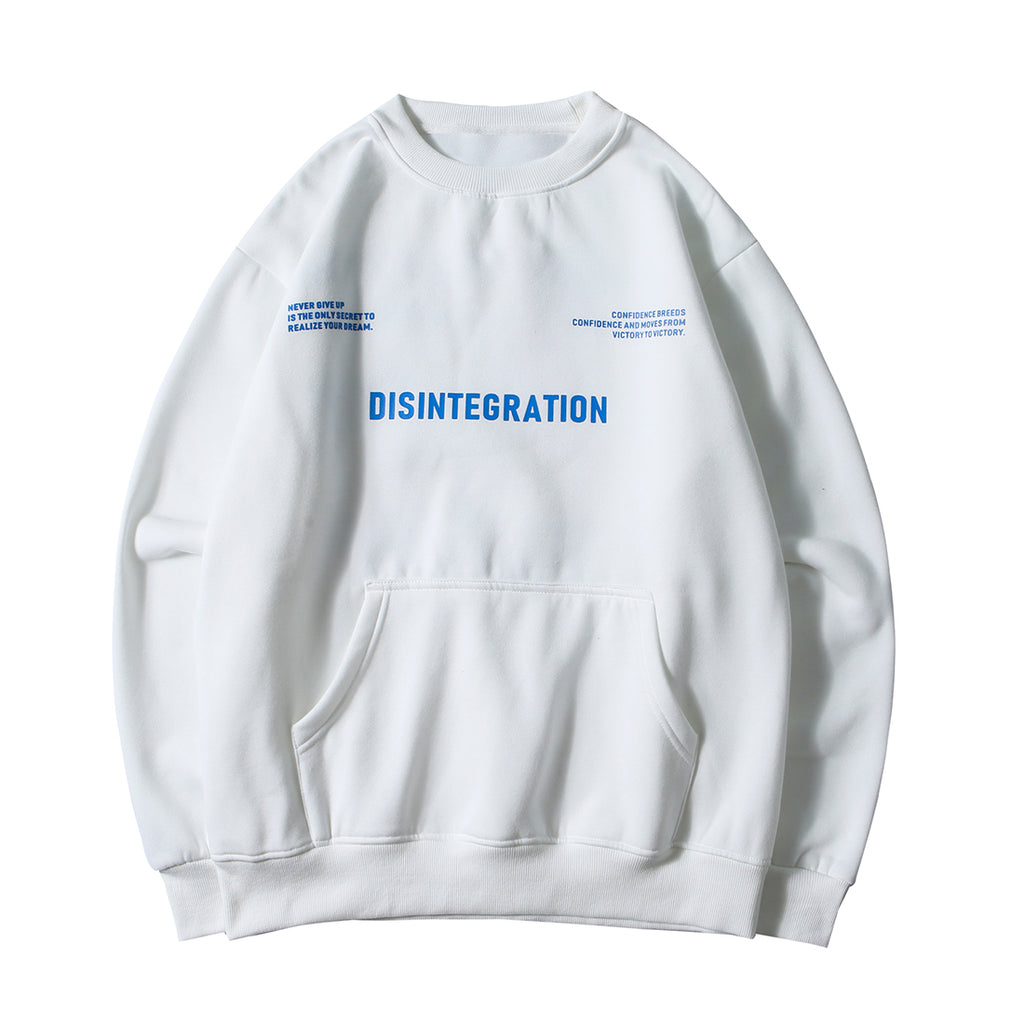 "DISINTEGRATION" Sweatshirt crewneck Blanc - URB1™ - URB1™ Vêtements Streetwear mode boutique streetwear shop
