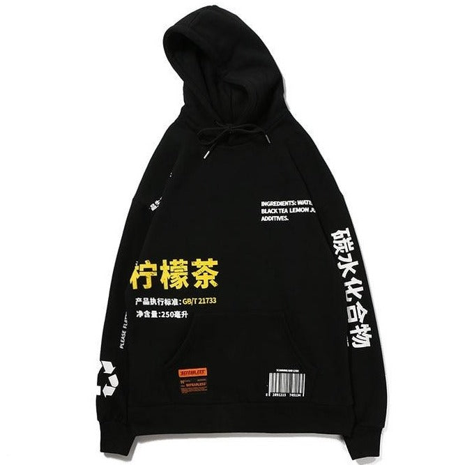 GONTHWID Lemon Tea Printed Fleece Pullover Hoodies Men/Women Casual Hooded Streetwear Sweatshirts Hip Hop Harajuku Male Tops URB1™ Vêtements Streetwear URB1™ Vêtements Streetwear gonthw