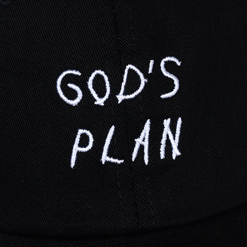 "GOD'S PLAN" Casquette Baseball Streetwear Noir - URB1™ - URB1™ Vêtements Streetwear mode boutique streetwear shop