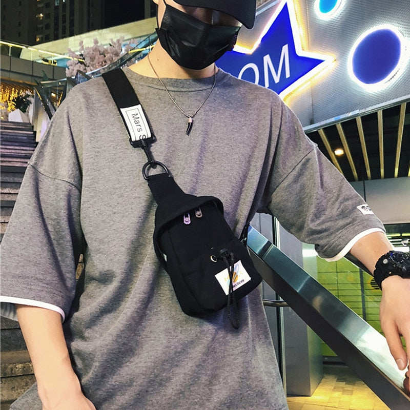 "MARS SOCIETY" Sacoche bandoulière Noir Streetwear - URB1™ - URB1™ Vêtements Streetwear mode boutique streetwear shop