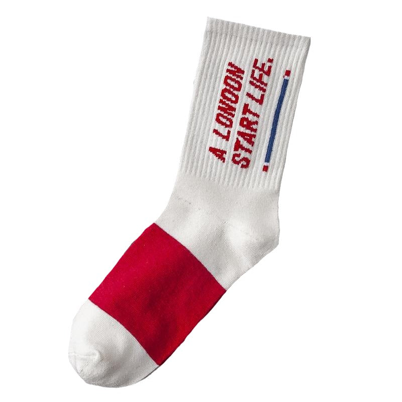 Harajuku Men's Humor Words Printing Socks Ulzzang Hip Hop Street Skateboard Unisex Crew Lovers' Happy Sokkem Dropship 2Pcs=1Pair URB1™ Vêtements Streetwear URB1™ Vêtements Streetwear ha