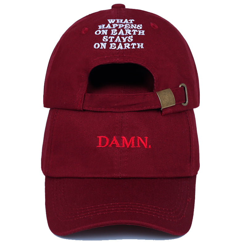 Unisex Spring summer DAMN Hats Embroidered Earth Dad Hat Hip Hop cap Kendrick lamar Rapper Snapback hats Baseball Cap wholesale URB1-vetements-streetwear URB1-vetements-streetwear unisex-spri
