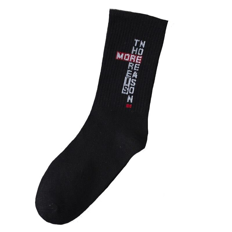 Harajuku Men's Humor Words Printing Socks Ulzzang Hip Hop Street Skateboard Unisex Crew Lovers' Happy Sokkem Dropship 2Pcs=1Pair URB1™ Vêtements Streetwear URB1™ Vêtements Streetwear ha