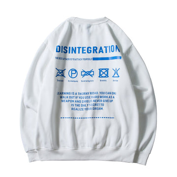 "DISINTEGRATION" Sweatshirt crewneck Blanc - URB1™ - URB1™ Vêtements Streetwear mode boutique streetwear shop