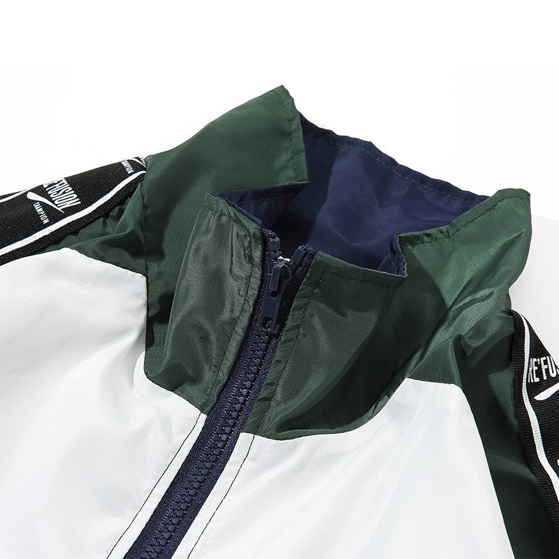 Aolamegs Jackets Men Patchwork Block Thin Jacket Tracksuit Coats Hip Hop Zipper Loose Fashion Casual Male Windbreaker Streetwear URB1™ Vêtements Streetwear URB1™ Vêtements Streetwear ao