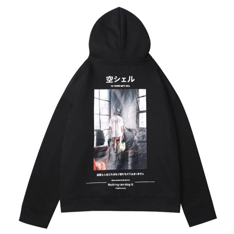 "ALIVE FROM NOW" Sweatshirt Hoodie à capuche Noir - URB1™ - URB1™ Vêtements Streetwear mode boutique streetwear shop