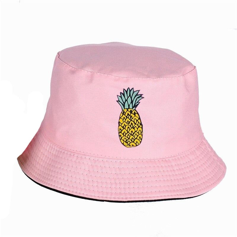 new pineapple logo print Print Mens Womens Panama Bucket Hat High Quality novel Cap Summer Cap Sun Visor Fishing Fisherman Hat URB1™ Vêtements Streetwear URB1™ Vêtements Streetwear new-