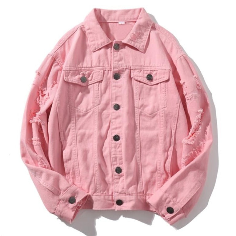 Dark Icon Ripped Denim Jacket Men Solid Color High Street Men's Jeans Jacket New Fashion Jackets for Men 5XL URB1™ Vêtements Streetwear URB1™ Vêtements Streetwear dark-icon-ripped-denim