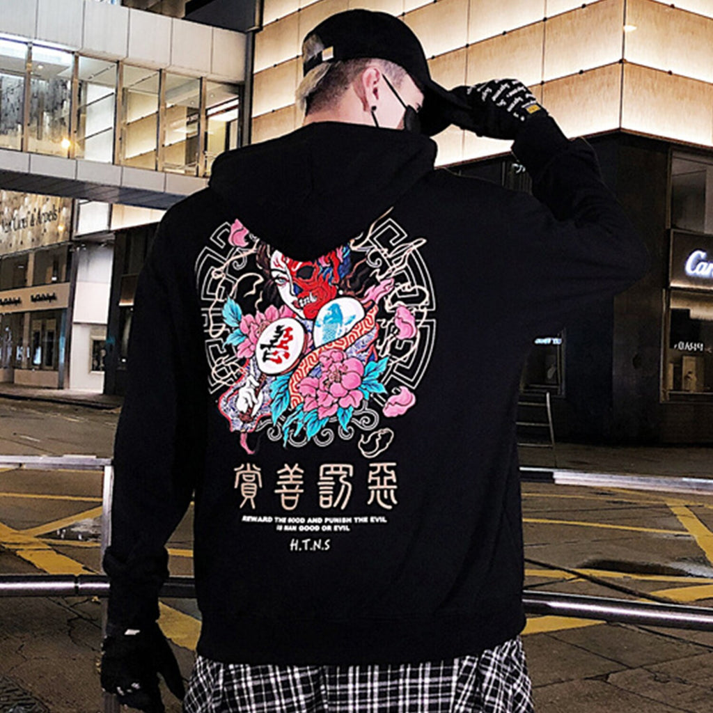 Aelfric Eden Good and Evil Printed Men Hooded Sweatshirts 2019 Winter Harajuku Casual Cotton Pullover Fashion Streetwear Hoodies URB1™ Vêtements Streetwear URB1™ Vêtements Streetwear ae