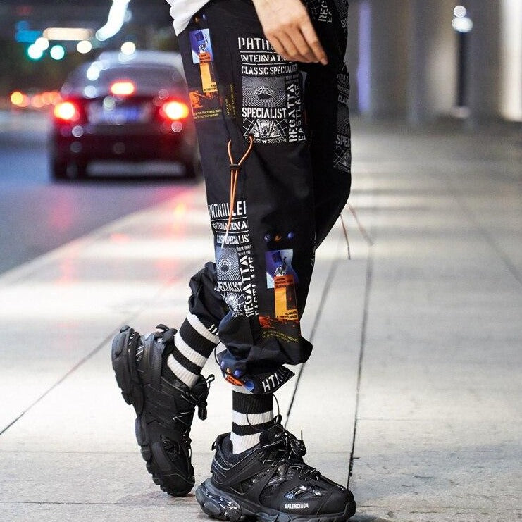 Una Reta Streetwear Joggers Men New Print Loose Pants Men Hip Hop Cargo Pants Elastic Waist Harajuku Couple Pants URB1™ Vêtements Streetwear URB1™ Vêtements Streetwear una-reta-streetwe