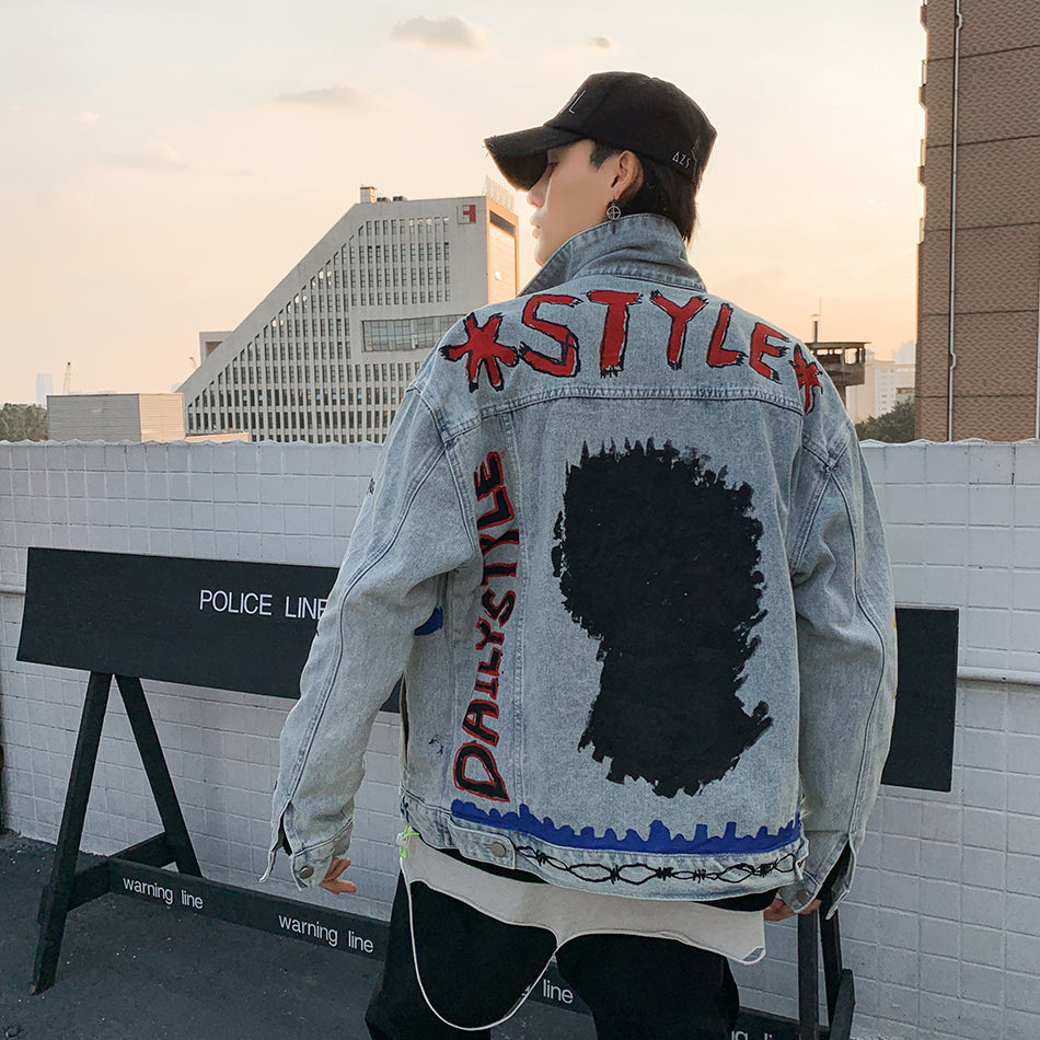 "STYLE" Veste en jean denim - URB1™ - URB1™ Vêtements Streetwear mode boutique streetwear shop