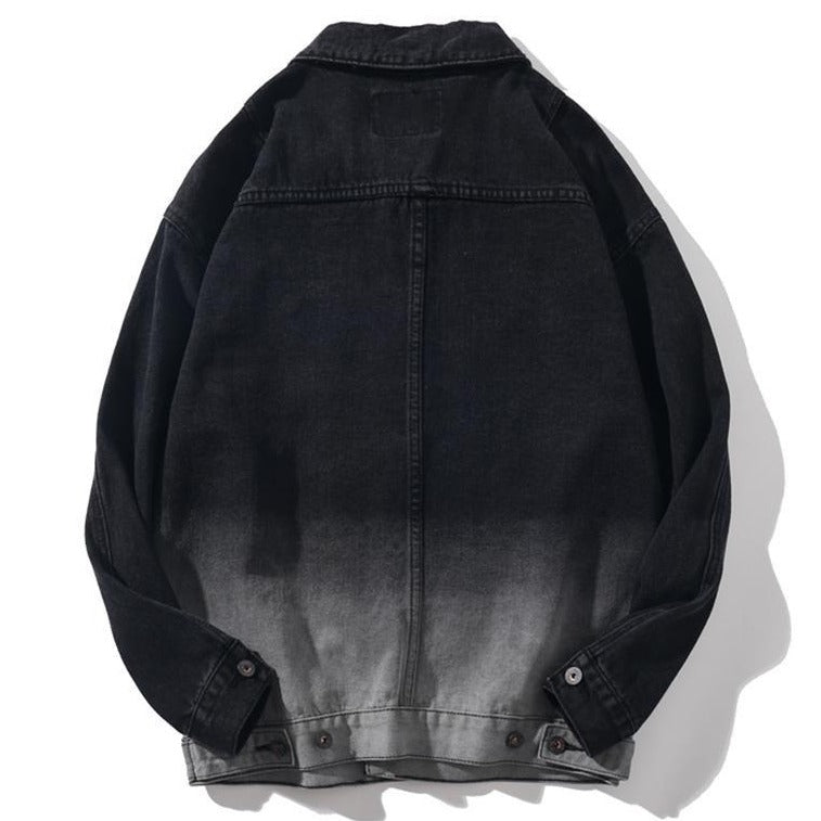 Dark Icon Gradient Denim Jacket Men Turn-down Collar Street Fashion Men's Jackets 2019 Jeans Jackets for Men URB1™ Vêtements Streetwear URB1™ Vêtements Streetwear dark-icon-gradient-den