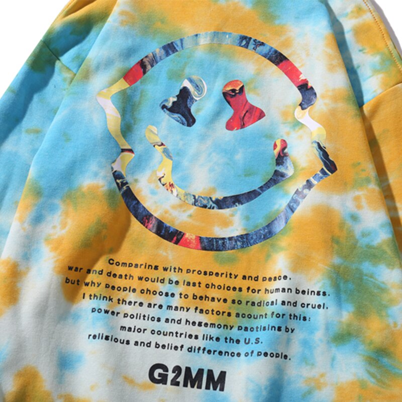 Aolamegs Hoodies Men Gradient Watercolor Tie Dye Hooded Pullover Harajuku High Street Style 4 Color Optional Couple Sweatshirt URB1™ Vêtements Streetwear URB1™ Vêtements Streetwear aola