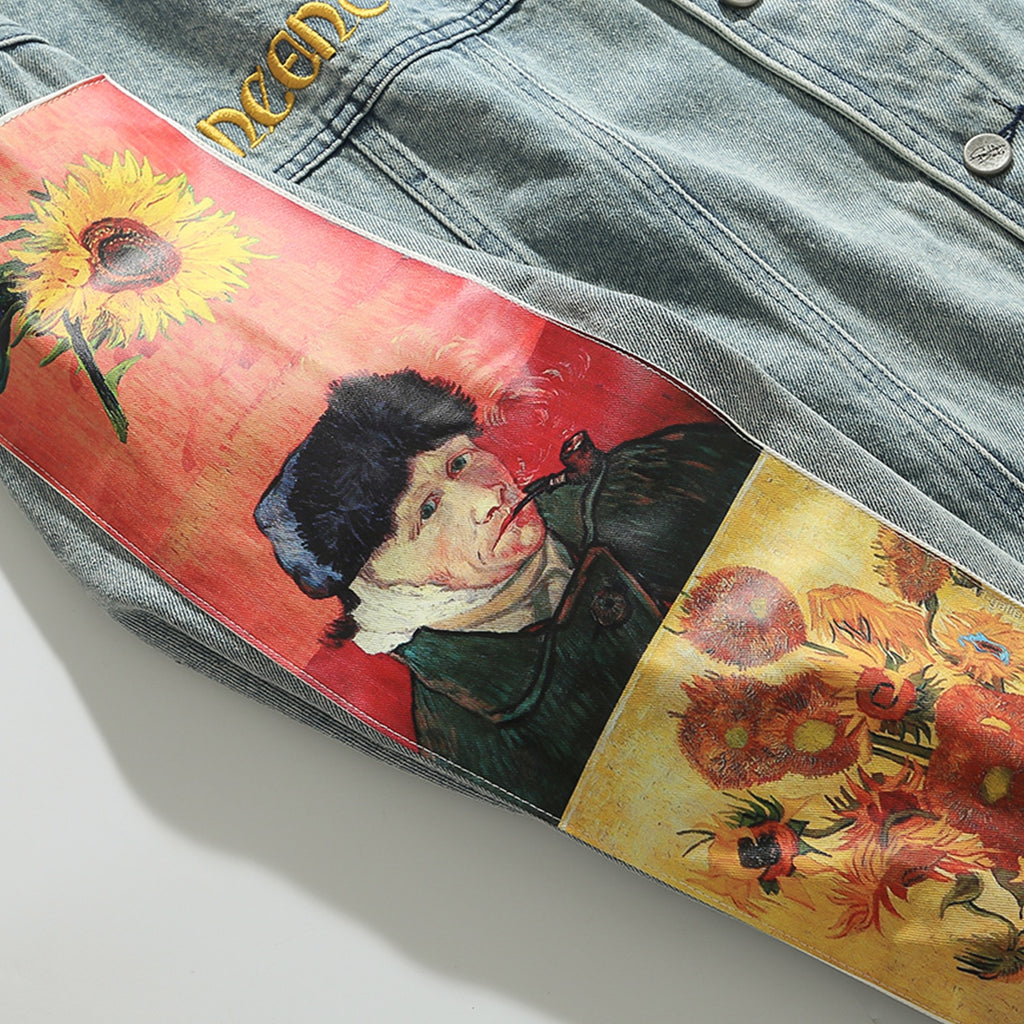 "VAN GOGH" Veste en jean denim - URB1™ - URB1™ Vêtements Streetwear mode boutique streetwear shop
