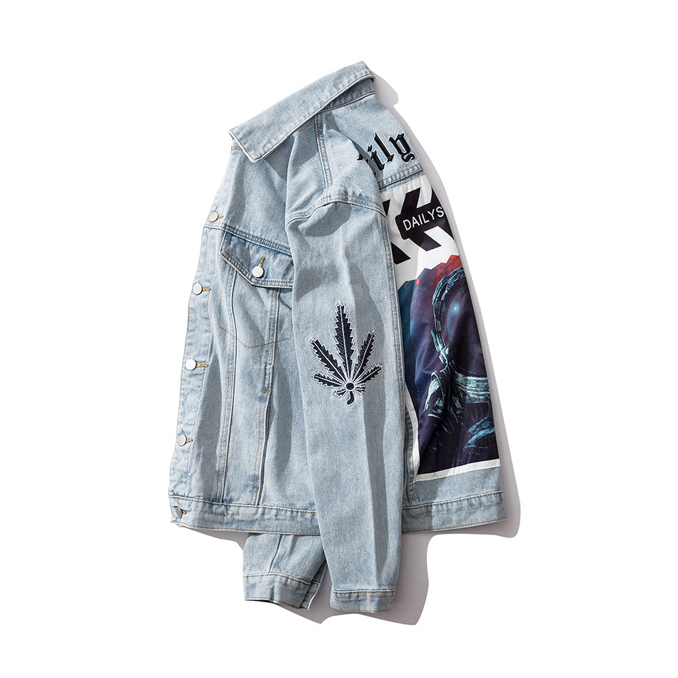 "DAILYSTYLE" Veste en jean denim - URB1™ - URB1™ Vêtements Streetwear mode boutique streetwear shop