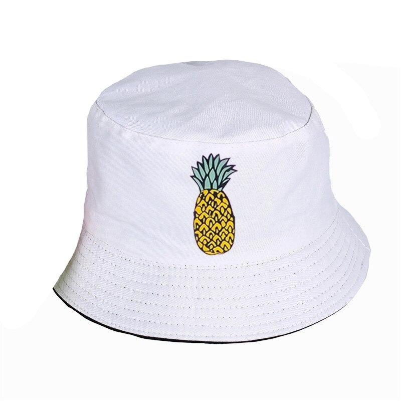 new pineapple logo print Print Mens Womens Panama Bucket Hat High Quality novel Cap Summer Cap Sun Visor Fishing Fisherman Hat URB1™ Vêtements Streetwear URB1™ Vêtements Streetwear new-