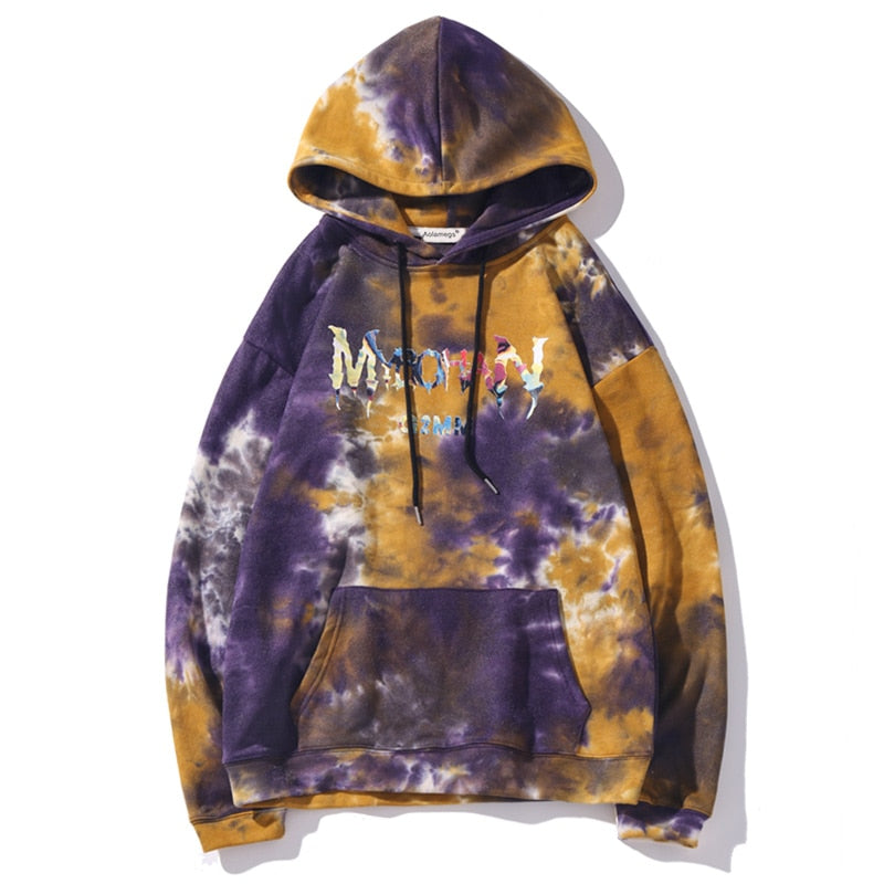 Aolamegs Hoodies Men Gradient Watercolor Tie Dye Hooded Pullover Harajuku High Street Style 4 Color Optional Couple Sweatshirt URB1™ Vêtements Streetwear URB1™ Vêtements Streetwear aola