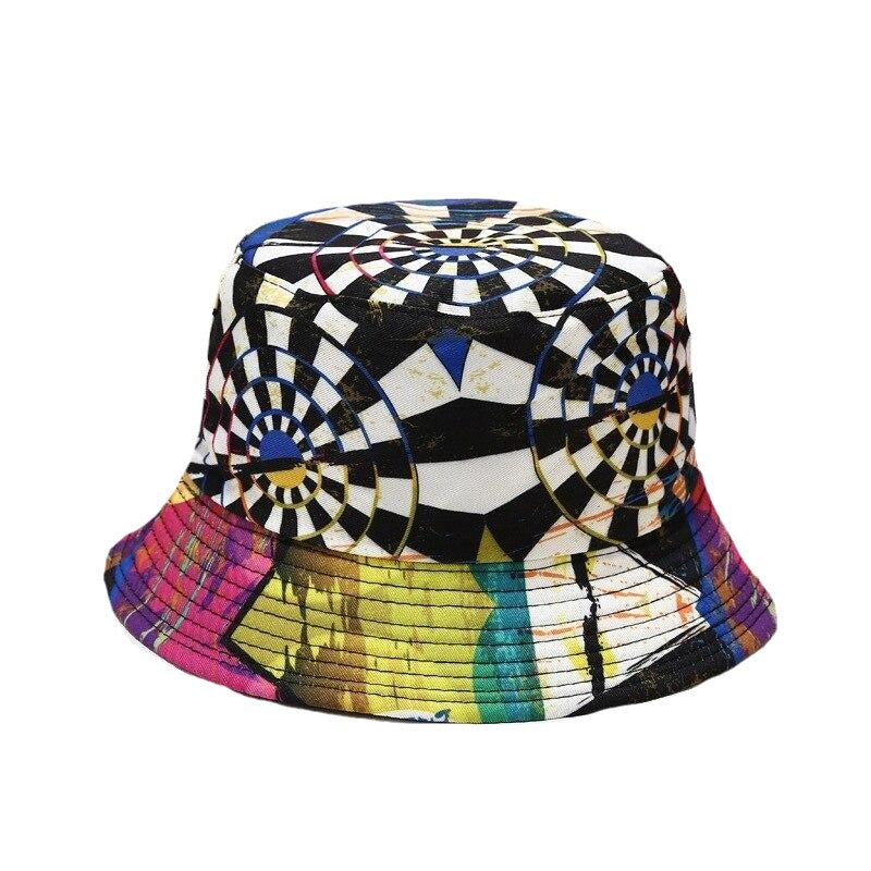 2021 Women's Cap Ins New Bucket Hat Botanical Flower Print Fisherman Hat For Women Spring Summer Outdoor Sun Protection Hat Men URB1™ Vêtements Streetwear URB1™ Vêtements Streetwear 202