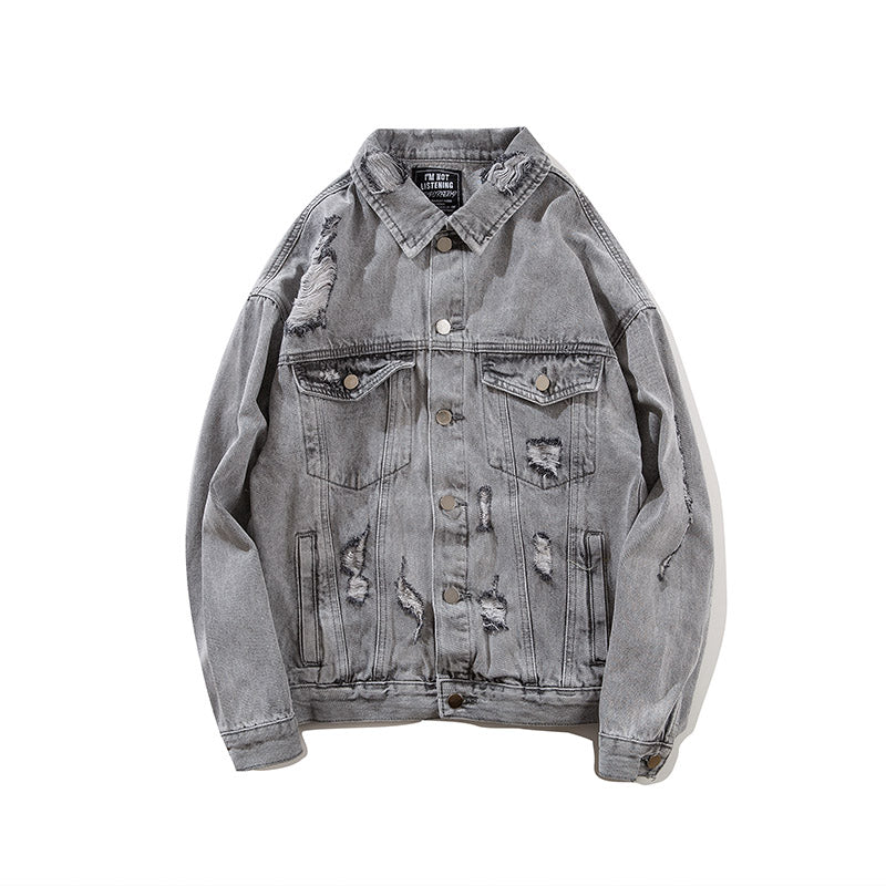 "BF.BORFEND" Veste en jean Denim Gris - URB1™ - URB1™ Vêtements Streetwear mode boutique streetwear shop