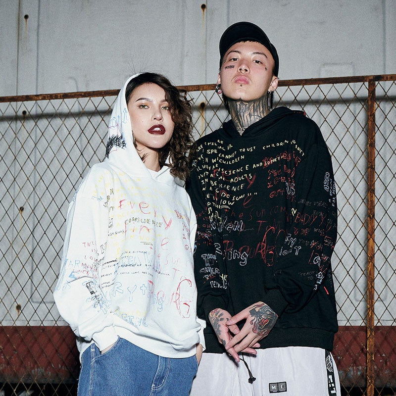 "THOUGHTS" Hoodies Sweatshirt Streetwear Noir - URB1™ - URB1™ Vêtements Streetwear mode boutique streetwear shop