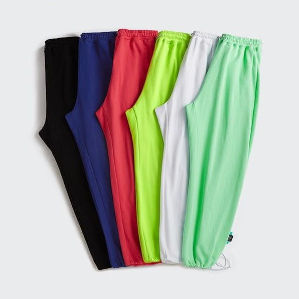 INFLATION Soft Plain Sweatpants Couple Streetwear Candy Color Elastic Waist Loose Sweatpants With Pocket Men Joggers 3900TW20 URB1™ Vêtements Streetwear URB1™ Vêtements Streetwear infla