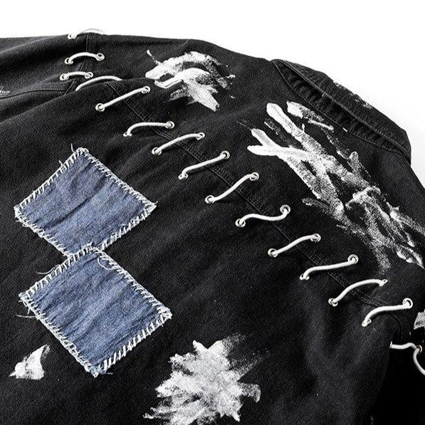 "DESTROYED" Veste en jean denim - URB1™ - URB1™ Vêtements Streetwear mode boutique streetwear shop