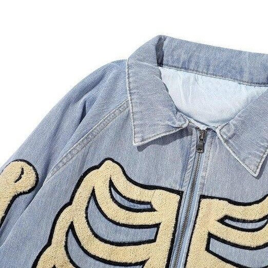High Street Baseball Varsity Jacket Men Furry Skeleton Bone Embroidery Jackets Vintage Casual Oversized Coat Streetwear Unisex URB1™ Vêtements Streetwear URB1™ Vêtements Streetwear high