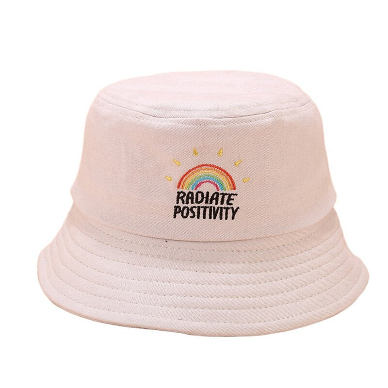 5 Colors Unisex Cute Rainbow Embroidered Fisherman Hat Collapsible Sun Hat Bucket Hat Sun Caps Women Casual Bucket Hat URB1™ Vêtements Streetwear URB1™ Vêtements Streetwear 5-colors-uni