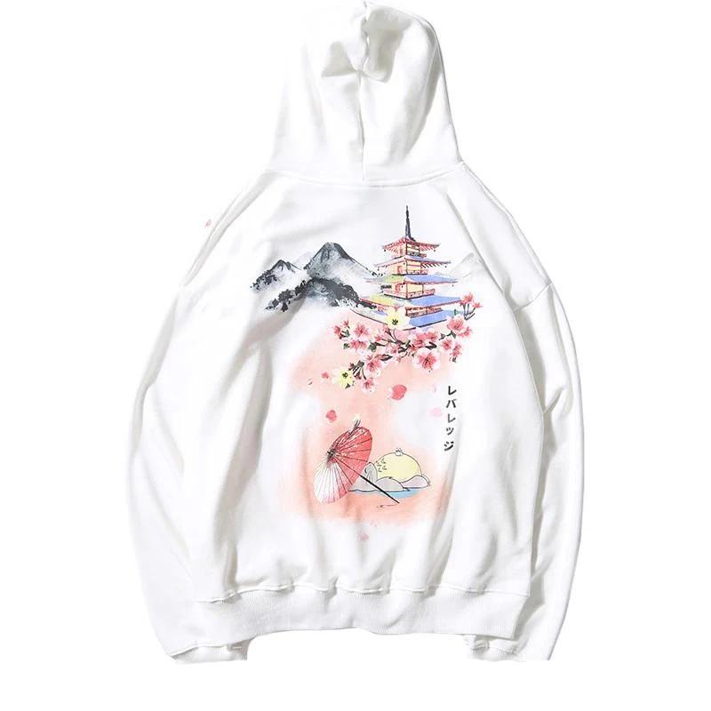 "JAPANESE TOWER" Sweatshirt Hoodie à capuche Rose - URB1™ - URB1™ Vêtements Streetwear mode boutique streetwear shop