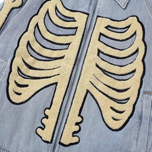 High Street Baseball Varsity Jacket Men Furry Skeleton Bone Embroidery Jackets Vintage Casual Oversized Coat Streetwear Unisex URB1™ Vêtements Streetwear URB1™ Vêtements Streetwear high