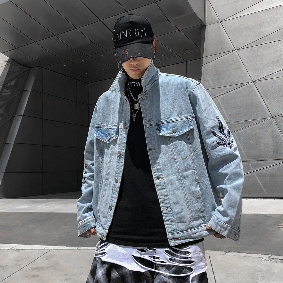 "DAILYSTYLE" Veste en jean denim - URB1™ - URB1™ Vêtements Streetwear mode boutique streetwear shop