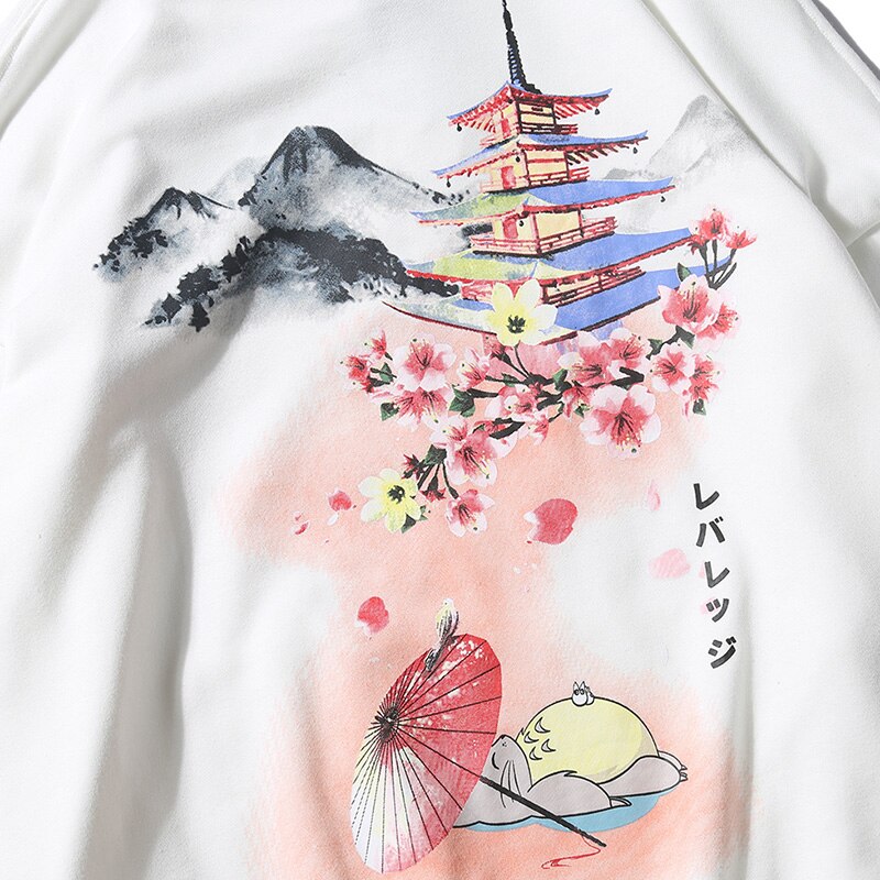 "JAPANESE TOWER" Sweatshirt Hoodie à capuche Rose - URB1™ - URB1™ Vêtements Streetwear mode boutique streetwear shop