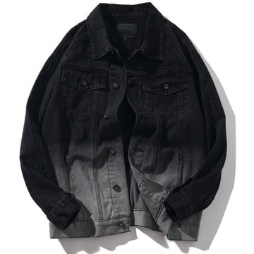 Dark Icon Gradient Denim Jacket Men Turn-down Collar Street Fashion Men's Jackets 2019 Jeans Jackets for Men URB1™ Vêtements Streetwear URB1™ Vêtements Streetwear dark-icon-gradient-den