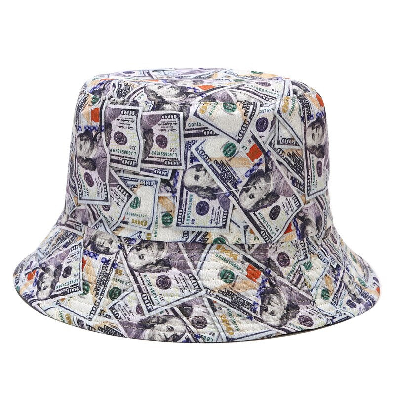 2020 New Dollar Print Bob Chapeau Streetwear Men Bucket Hats Two Side Reversible Fisherman Hat Outdoor Gorros Pescador Hip Hop URB1™ Vêtements Streetwear URB1™ Vêtements Streetwear 2020